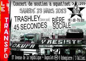 Samedi 23 mars: Concert de soutien à Squat.net