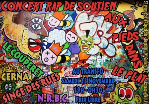 Samedi 23 novembre: Concert de rap en soutien aux Pieds dans le Plat