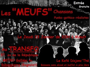 Jeudi 23 janvier 2014: Kafé Disjonc’thé avec “Les Meufs”