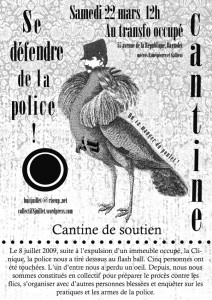 Samedi 22 mars 2014: Cantine contre la police